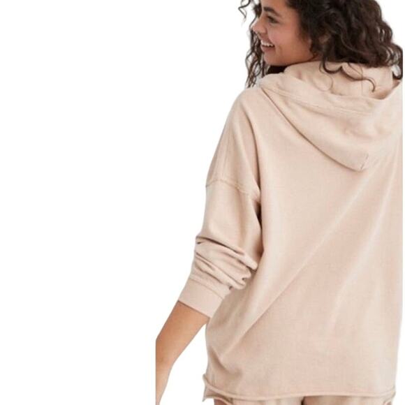 Aerie  Women's OVERSIZED Feminine Lace Up V-Neck Blush Peach  Hoodie Size XS - Picture 6 of 6